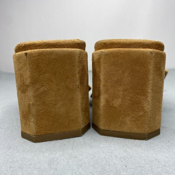 By Far Tanya Tan Neutral Slip On Heel Sandals Modern Minimalist Women's 40 US 10 - Picture 8 of 12